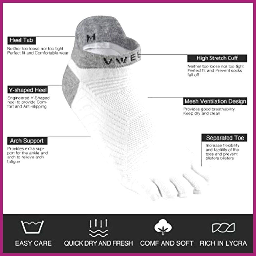 Coolmax Five Finger Toe Socks, High Performance A… - image 3